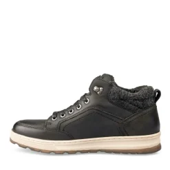 Baskets Fourré NOIR Homme Motif Uni Lacets