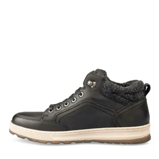 Baskets Fourré NOIR Homme Motif Uni Lacets