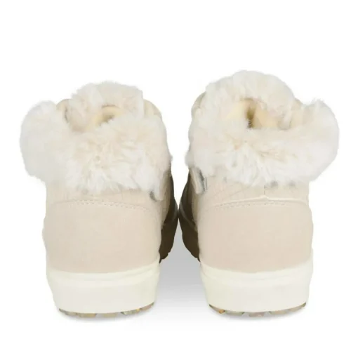 Baskets Fourré OR Fille Motif Fausse Fourrure Lacets