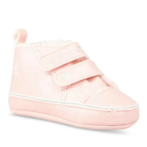 Baskets Fourré ROSE Fille Motif Uni Scratch