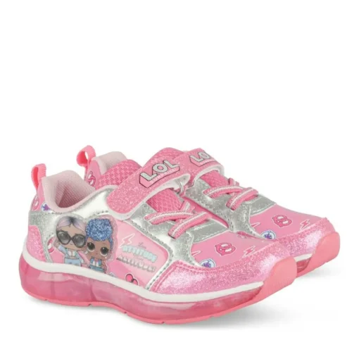 Baskets FUSCHIA Fille Motif Uni Scratch