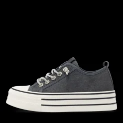 Baskets GRIS Femme Motif Uni A Enfiler