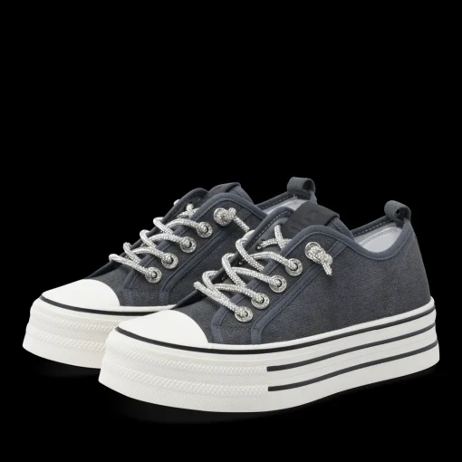 Baskets GRIS Femme Motif Uni A Enfiler