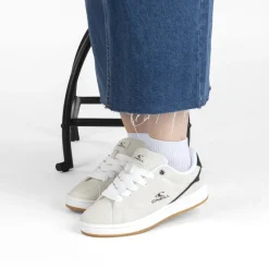 Baskets GRIS Femme Motif Uni Lacets