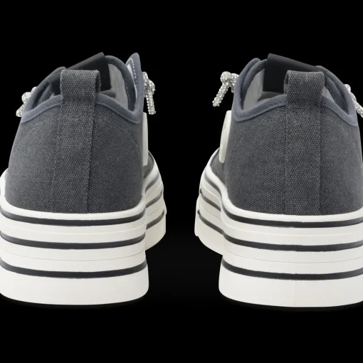 Baskets GRIS Femme Motif Uni A Enfiler