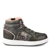 Baskets GRIS Fille Motif Uni Lacets