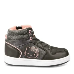 Baskets GRIS Fille Motif Uni Lacets