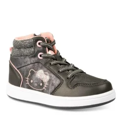 Baskets GRIS Fille Motif Uni Lacets
