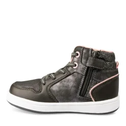 Baskets GRIS Fille Motif Uni Lacets