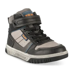 Baskets GRIS Garçon Motif Uni Scratch + Elastique