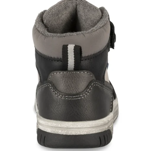 Baskets GRIS Garçon Motif Uni Scratch + Elastique