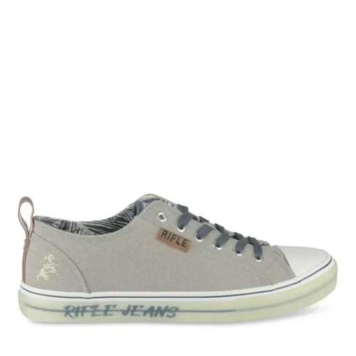 Baskets GRIS Homme Motif Uni Lacets