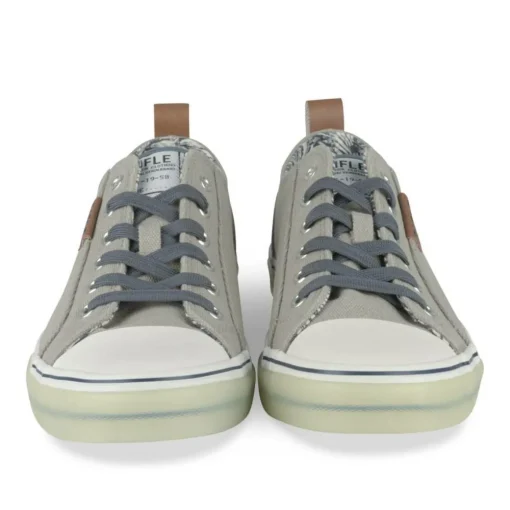 Baskets GRIS Homme Motif Uni Lacets