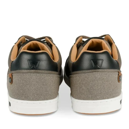Baskets GRIS Homme Motif Uni Lacets
