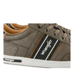 Baskets GRIS Homme Motif Uni Lacets
