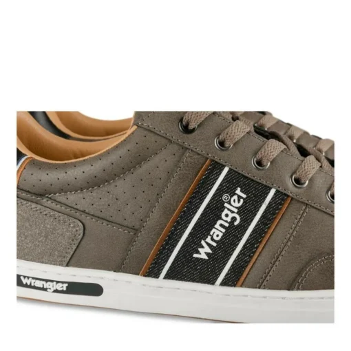 Baskets GRIS Homme Motif Uni Lacets