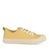Baskets JAUNE Femme Motif Uni Lacets