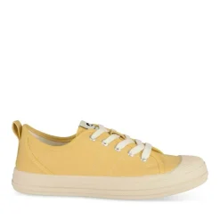 Baskets JAUNE Femme Motif Uni Lacets