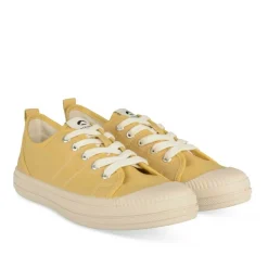 Baskets JAUNE Femme Motif Uni Lacets