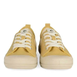 Baskets JAUNE Femme Motif Uni Lacets