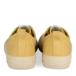 Baskets JAUNE Femme Motif Uni Lacets