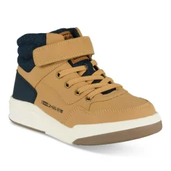 Baskets JAUNE Garçon Motif Uni Scratch + Elastique