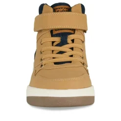 Baskets JAUNE Garçon Motif Uni Scratch + Elastique