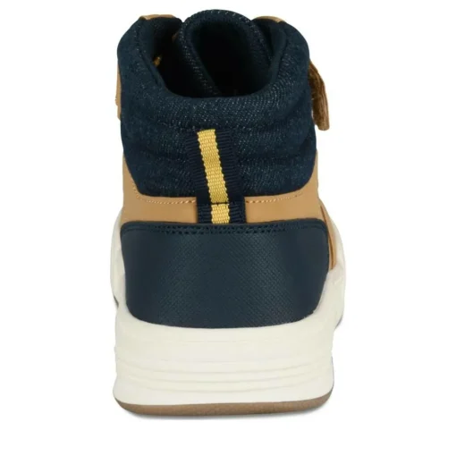 Baskets JAUNE Garçon Motif Uni Scratch + Elastique