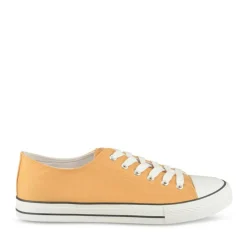 Baskets JAUNE Homme Motif Uni Lacets