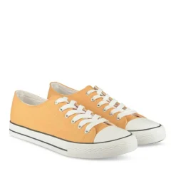 Baskets JAUNE Homme Motif Uni Lacets