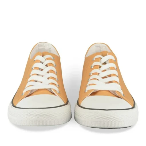 Baskets JAUNE Homme Motif Uni Lacets