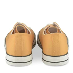 Baskets JAUNE Homme Motif Uni Lacets