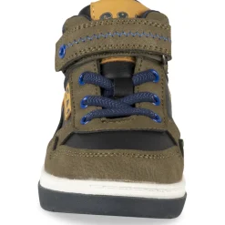 Baskets KAKI Garçon Motif Uni Scratch + Elastique