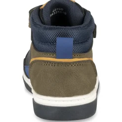 Baskets KAKI Garçon Motif Uni Scratch + Elastique