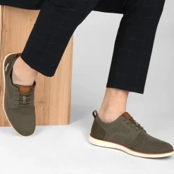 Baskets KAKI Homme Motif Uni Lacets
