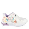 Baskets Lumineuse BLANC Fille Motif Iridescent Scratch