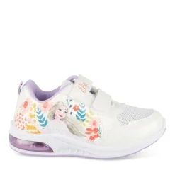 Baskets Lumineuse BLANC Fille Motif Iridescent Scratch