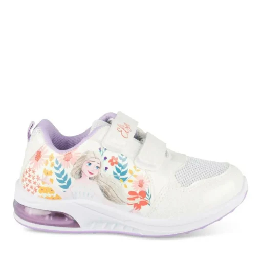 Baskets Lumineuse BLANC Fille Motif Iridescent Scratch