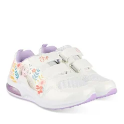 Baskets Lumineuse BLANC Fille Motif Iridescent Scratch