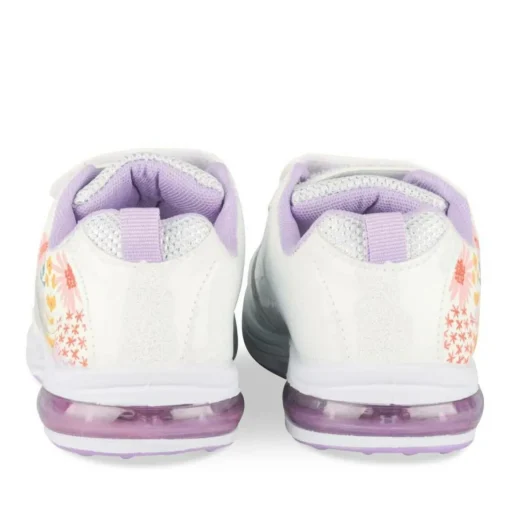 Baskets Lumineuse BLANC Fille Motif Iridescent Scratch