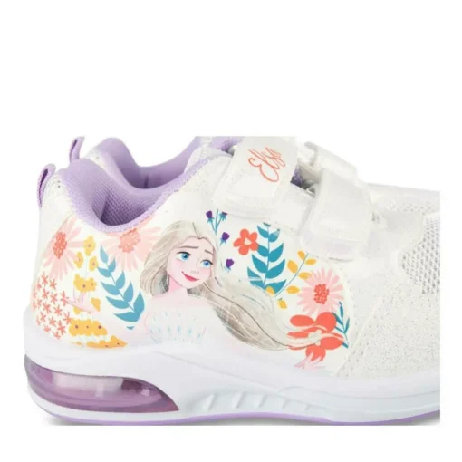 Baskets Lumineuse BLANC Fille Motif Iridescent Scratch