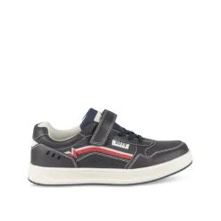 Baskets MARINE Garçon Motif Rayures Scratch