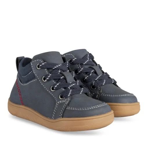 Baskets MARINE Garçon Motif Uni Lacets + Fermeture éclair