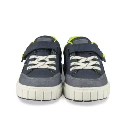 Baskets MARINE Garçon Motif Rayures Scratch