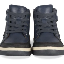 Baskets MARINE Garçon Motif Uni Lacets + Fermeture éclair