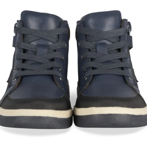Baskets MARINE Garçon Motif Uni Lacets + Fermeture éclair