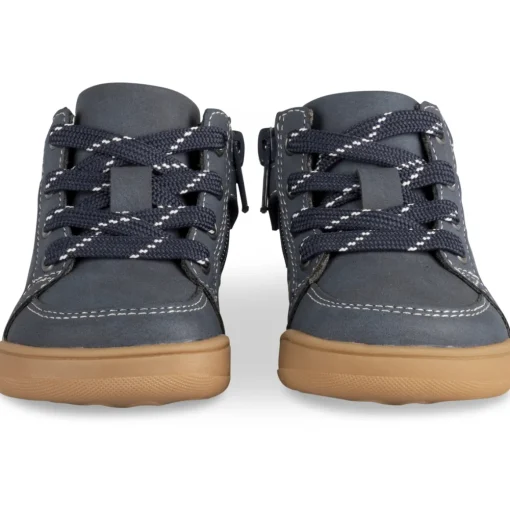Baskets MARINE Garçon Motif Uni Lacets + Fermeture éclair