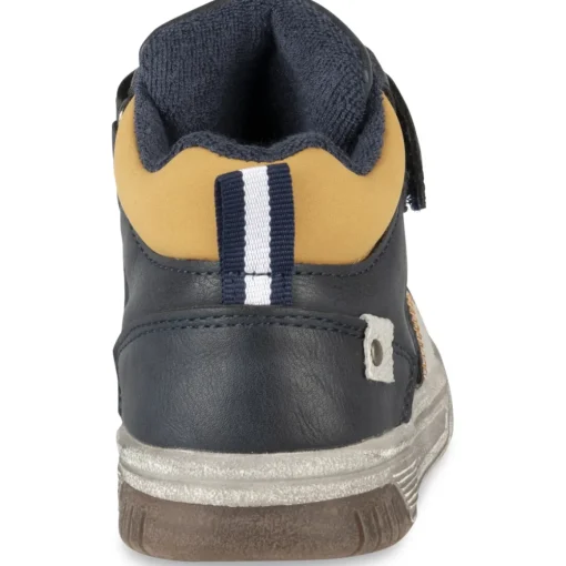 Baskets MARINE Garçon Motif Uni Scratch + Elastique