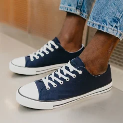 Baskets MARINE Homme Motif Uni Lacets