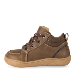 Baskets MARRON Garçon Motif Uni Lacets + Fermeture éclair
